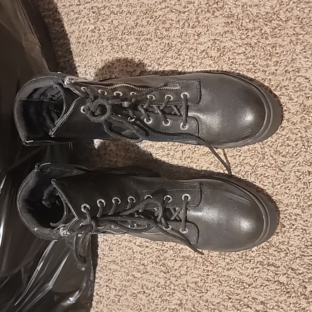 Black stud boots